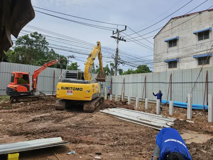 บริการรถขุด — ภาพหน้างานจริง
